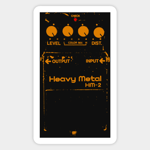 Chainsaw Guitar Pedal (Boss HM2) Guitar Pedal Sticker TeePublic